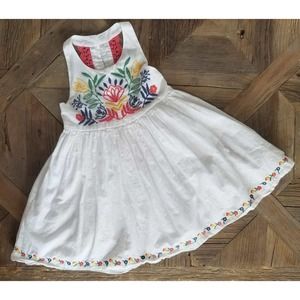 White Embroidered Rachel Zoe Dress 4T